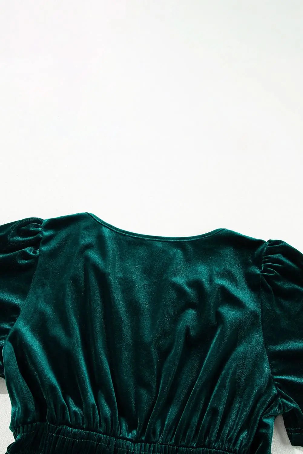 Evergreen velvet tiered maxi dress - Love Salve
